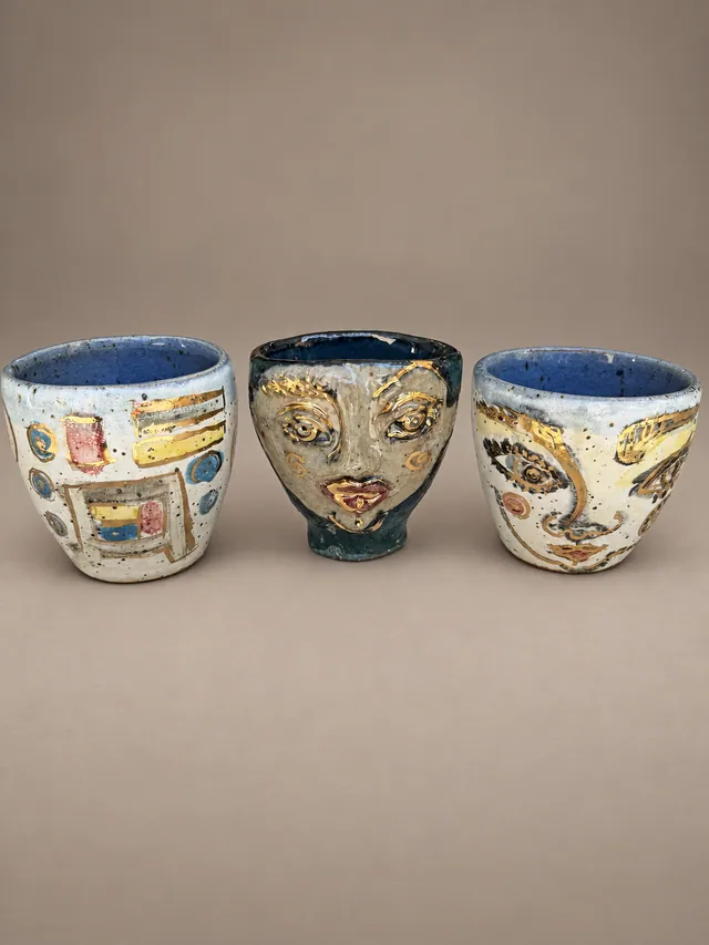 Three face cups